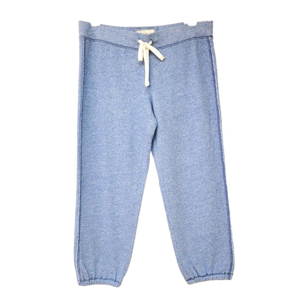 Abercrombie & Fitch Banded Crop Sweatpants Blue Drawstring Cuffed Size S NWT